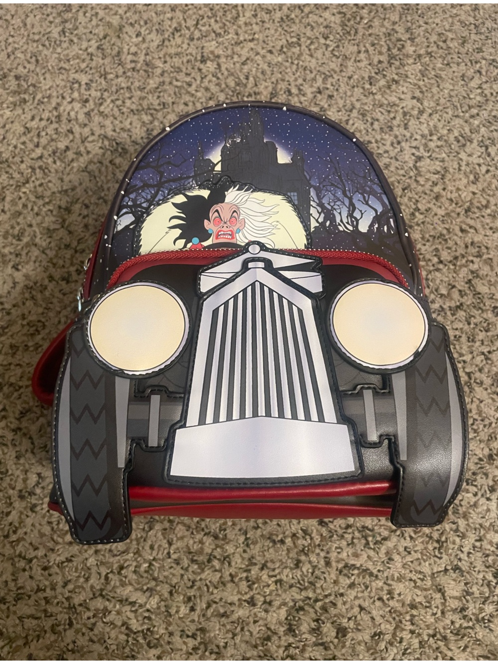 Cruella in Car Loungefly Mini Backpack HTF